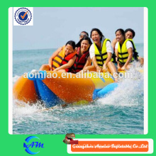 High quality manufacturer supplier for inflatable banana boat, funny inflatable boat sunscreen